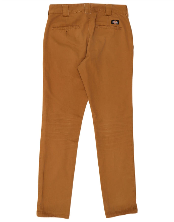 Calças Dickies Mens Slim Fit Chino W32 L32 Marrom Poliéster