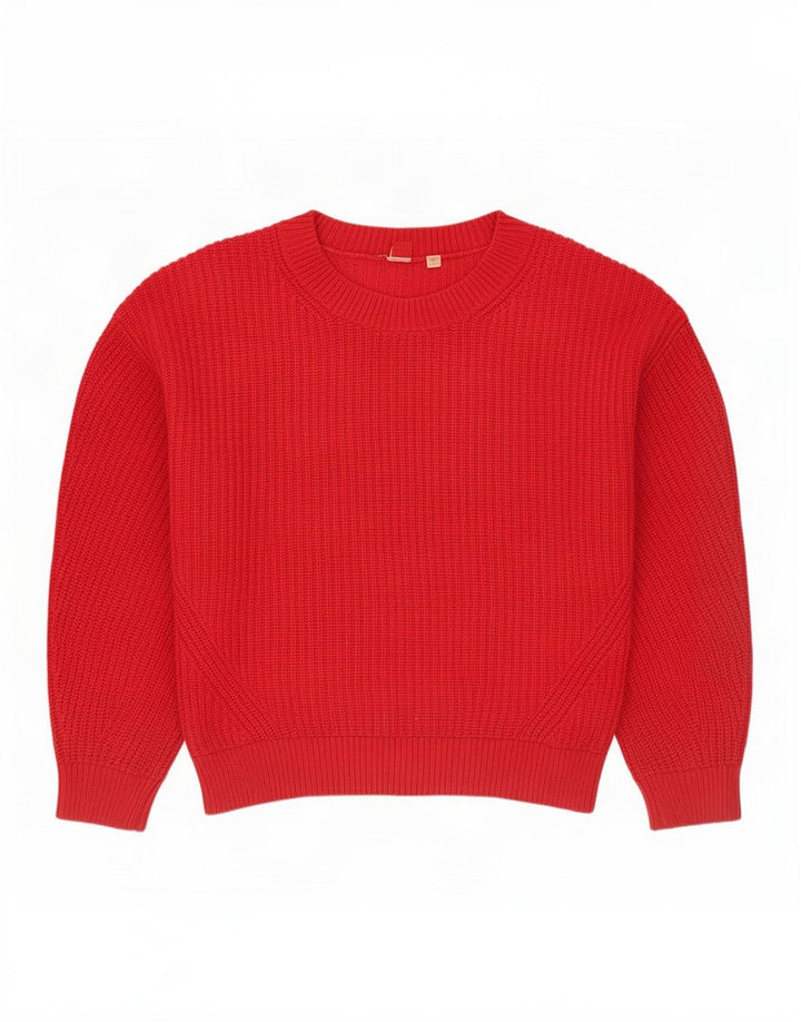 Suéter masculino Gap com gola redonda, pequeno algodão vermelho