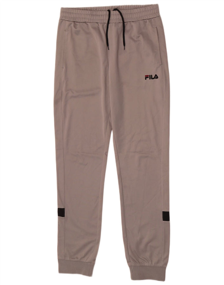 Fila Mens Treino Calças Joggers Poliéster Cinzento Médio