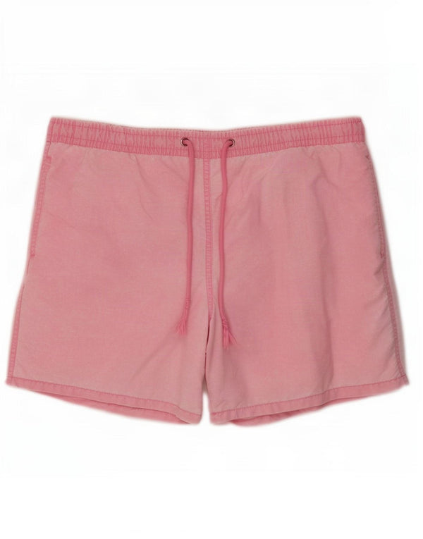 Zara Shorts de banho masculino grande rosa poliamida