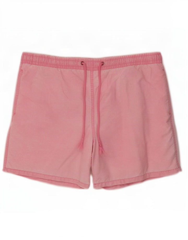 Zara Shorts de banho masculino grande rosa poliamida