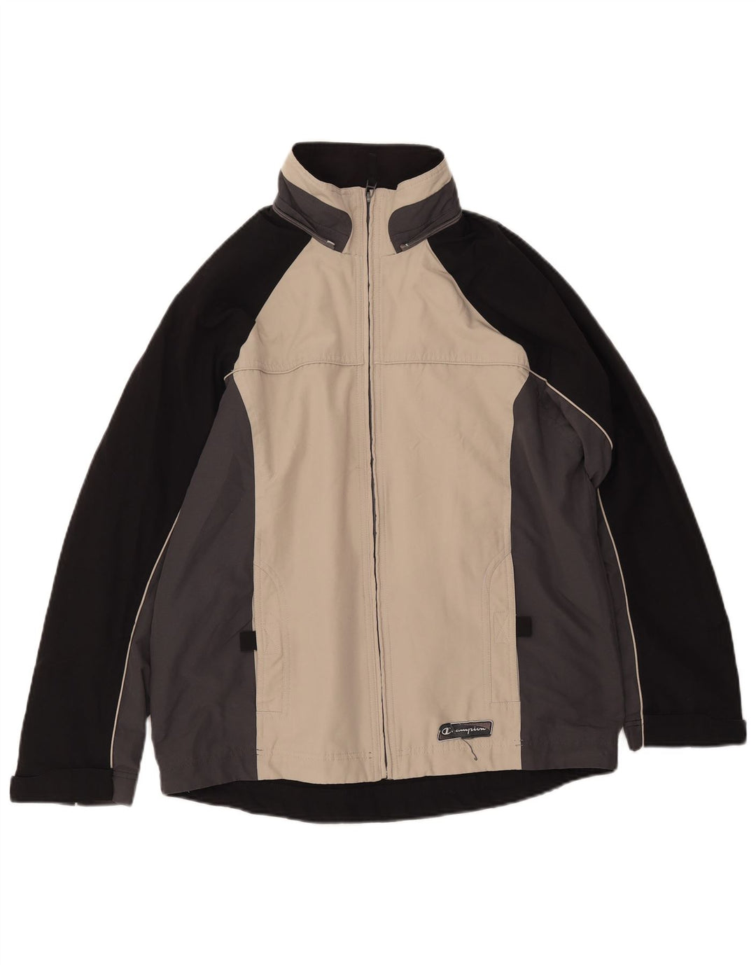 Jaqueta corta-vento masculina CHAMPION UK 38 poliéster colorblock preto médio