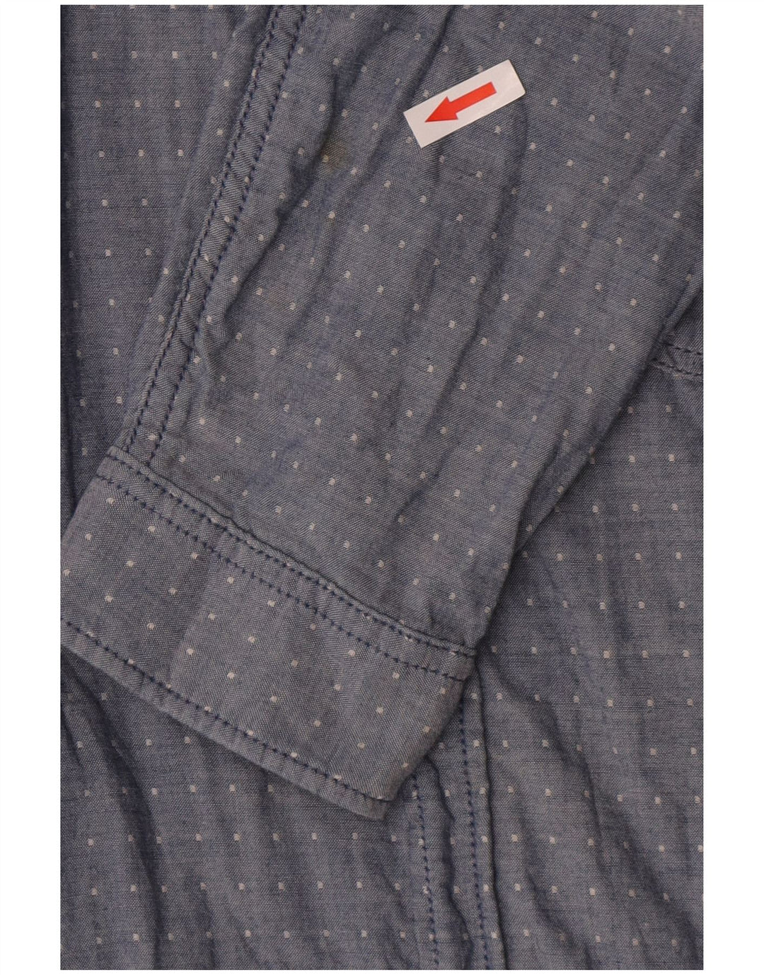 Camisa masculina Jack & Jones grande algodão manchado azul