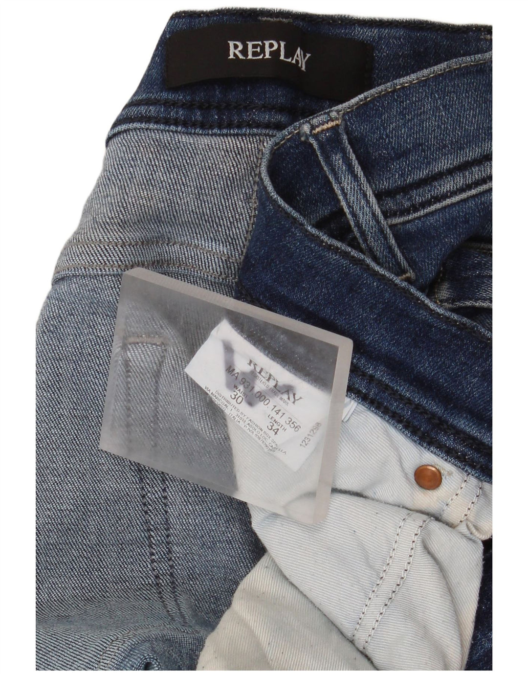 Replay Calça Jeans Feminina Crop Distressed Slim W30 L26 Azul