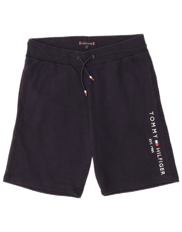 Shorts esportivos gráficos TOMMY HILFIGER para meninos 15-16 anos azul marinho algodão