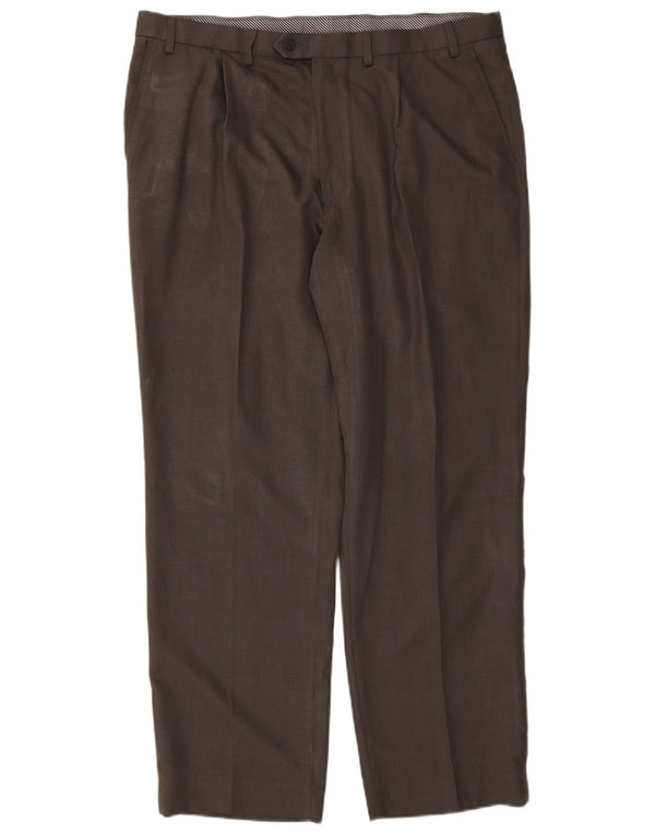 Calça masculina Marks & Spencer Pegged Suit W40 L31 Poliéster cáqui