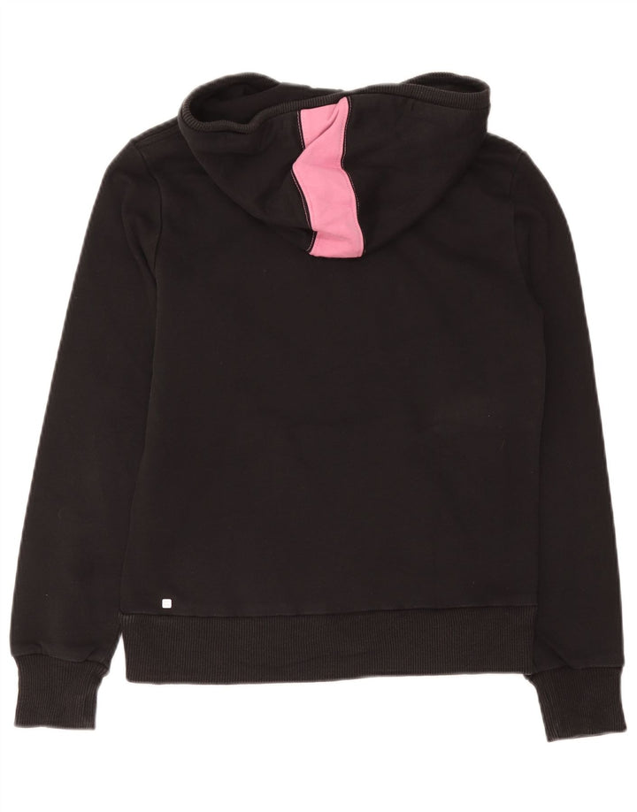 Puma feminino gráfico moletom com capuz Reino Unido 12 médio preto