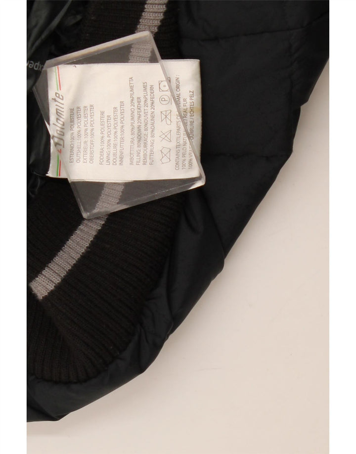 Jaqueta masculina acolchoada com capuz DOLOMITE Reino Unido 36 poliéster preto pequeno