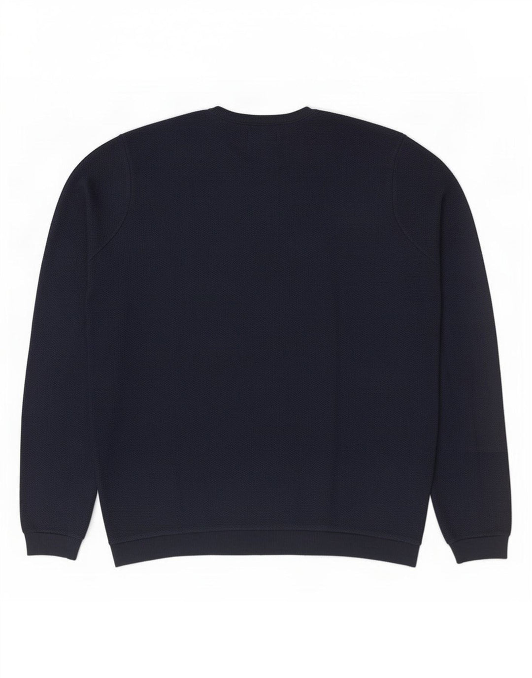 Zara Suéter masculino com gola redonda grande azul marinho