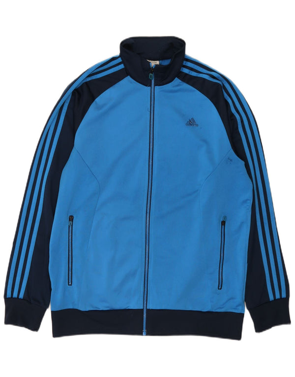 Adidas Mens Tracksuit Top Jacket UK 42/44 Grande Azul Colorblock Poliéster