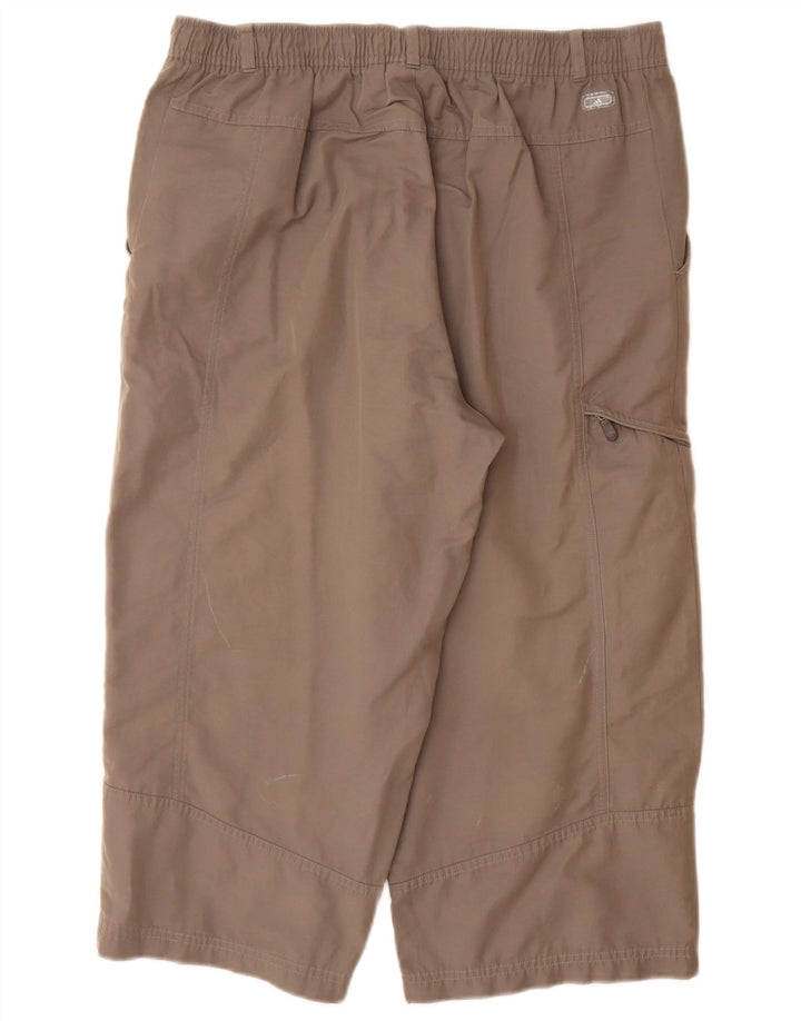 ADIDAS Mens Straight Cargo Capri Calças Grande W34 L20 Cinza Algodão