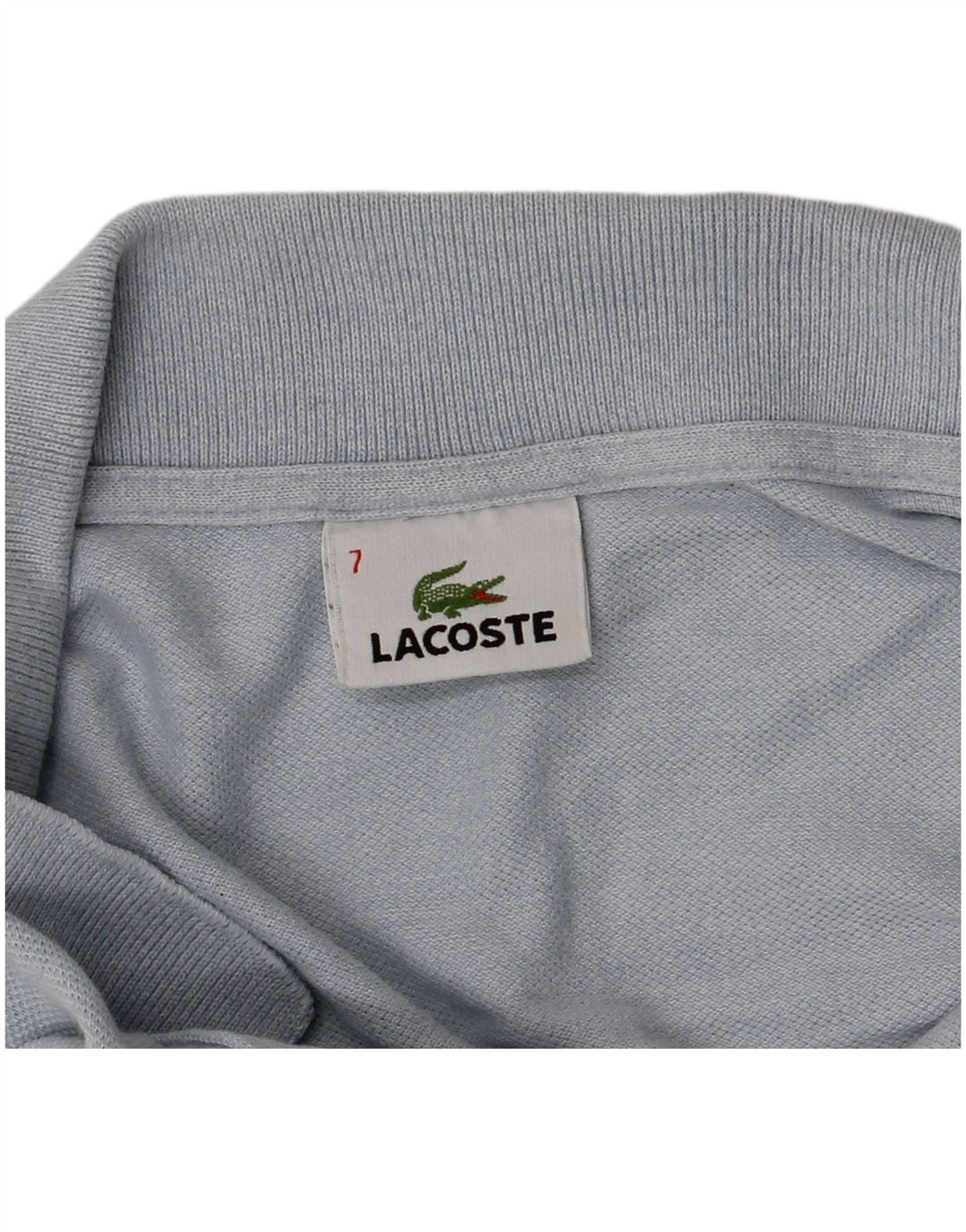 Camisa polo masculina Lacoste tamanho 7 2XL algodão azul