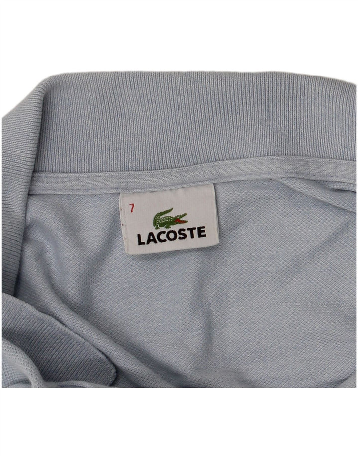 Camisa polo masculina Lacoste tamanho 7 2XL algodão azul