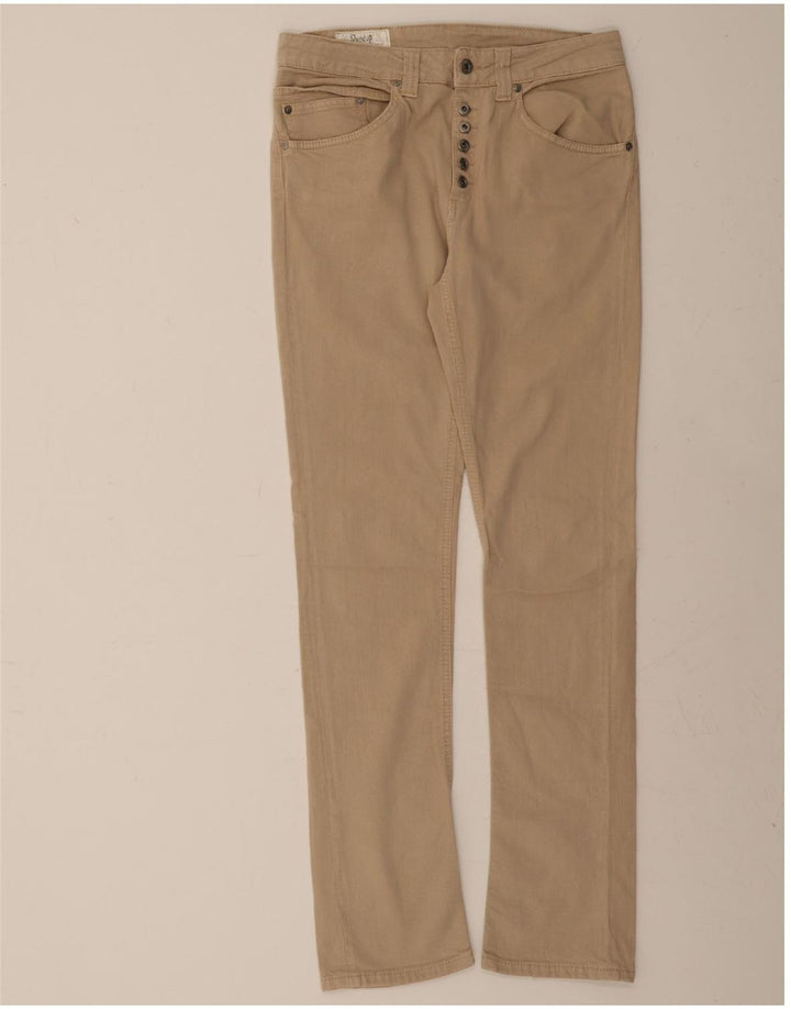 DONDUP Womens Slim Casual Trousers W28 L32 Beige Cotton Vintage Dondup and Second-Hand Dondup from Messina Hembry 