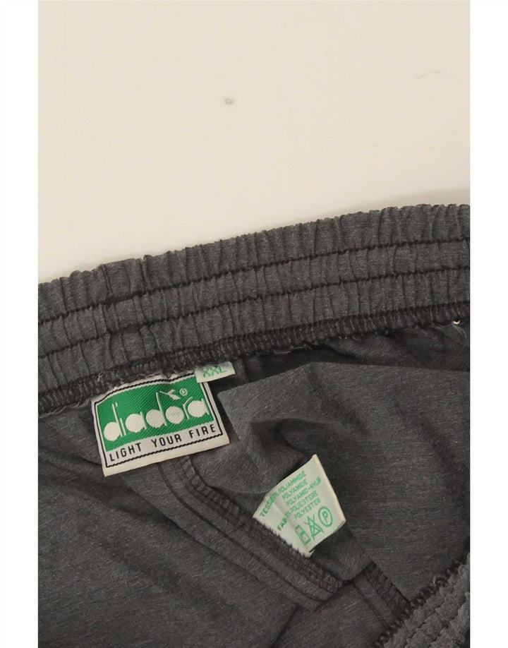 Calça de treino masculina Diadora 2XL cinza nylon