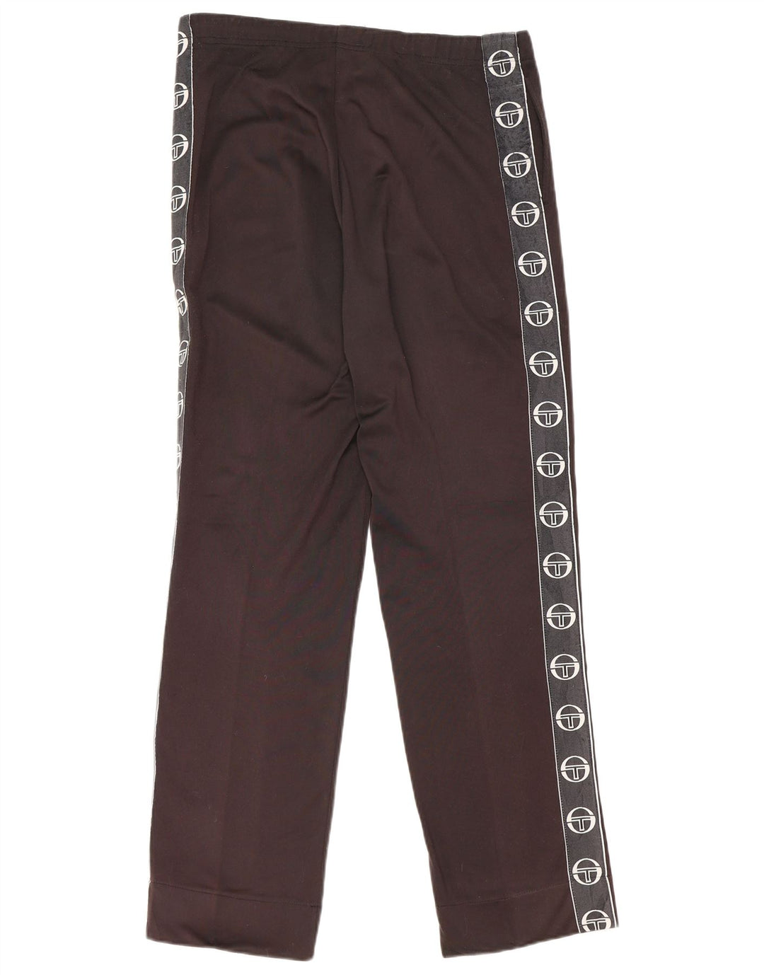 Sergio Tacchini Calça de treino masculina gráfica IT 46 pequena preta