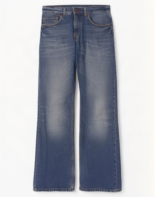 Tommy Hilfiger Masculino Bedford Bootcut Straight Jeans W30 L32 Azul Algodão