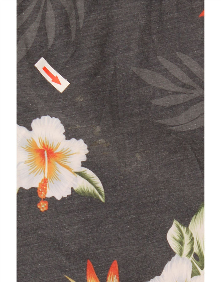 Shorts de natação masculino Rip Curl Mirage grande poliéster floral cinza
