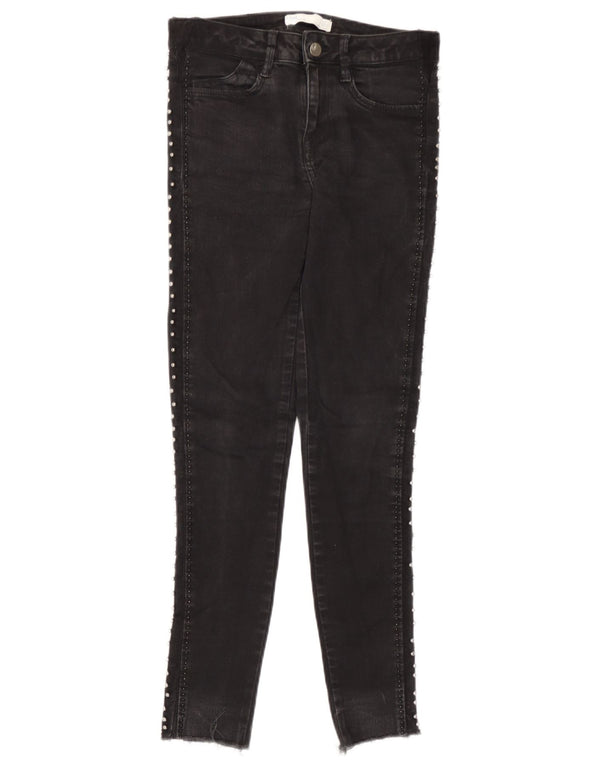 Calça jeans skinny feminina Zara EU 34 2XS W26 L27 cinza manchado