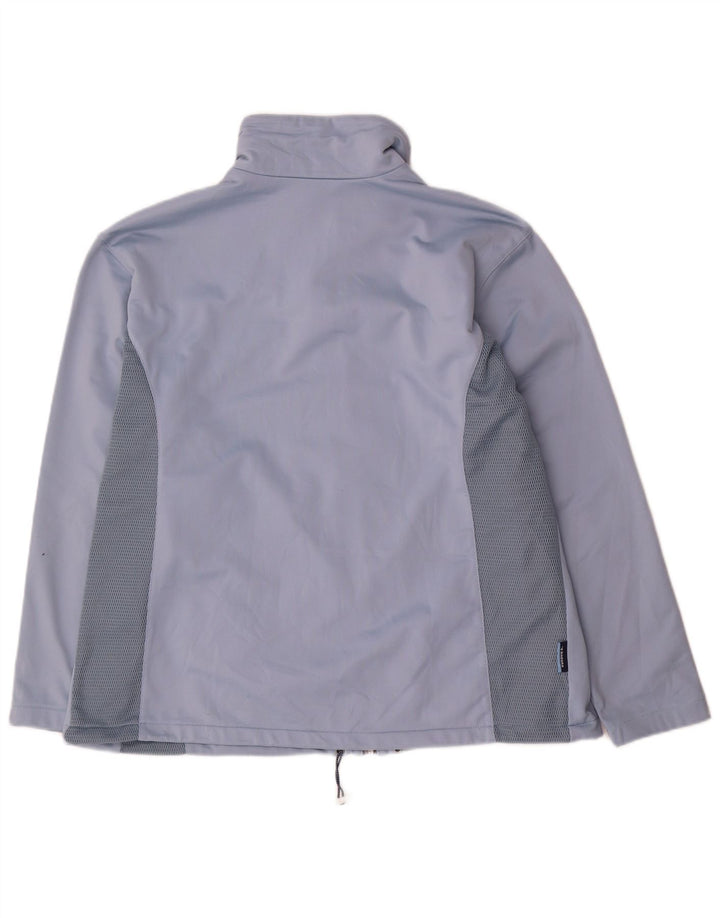 Diadora Womens Oversized Tracksuit Top Jacket UK 16 Large Blue Colourblock