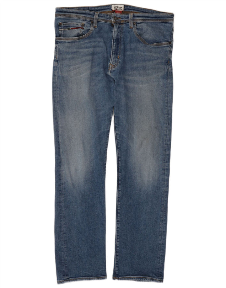 Jeans retos masculinos Tommy Hilfiger W33 L29 algodão azul
