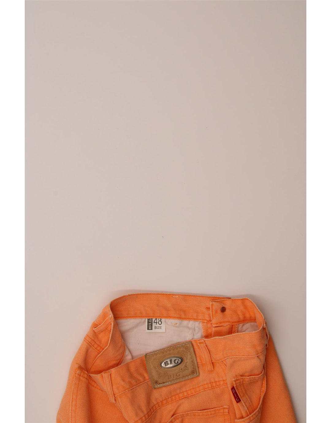 VINTAGE Womens Mini Denim Skirt IT 48 XL W30  Orange Cotton Vintage Vintage and Second-Hand Vintage from Messina Hembry 