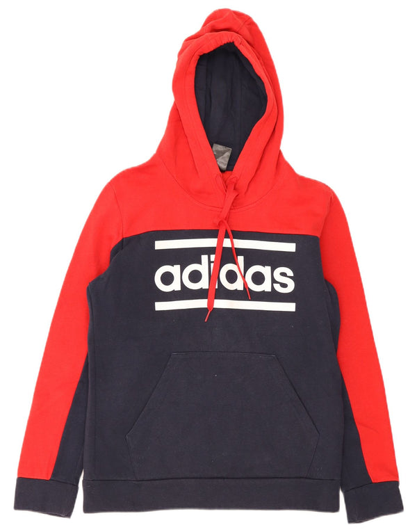 Adidas Mens Graphic Hoodie Jumper UK 16/18 Grande Azul Marinho Colorblock