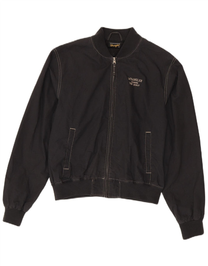 Wrangler Mens Bomber Jacket UK 38 Médio Preto