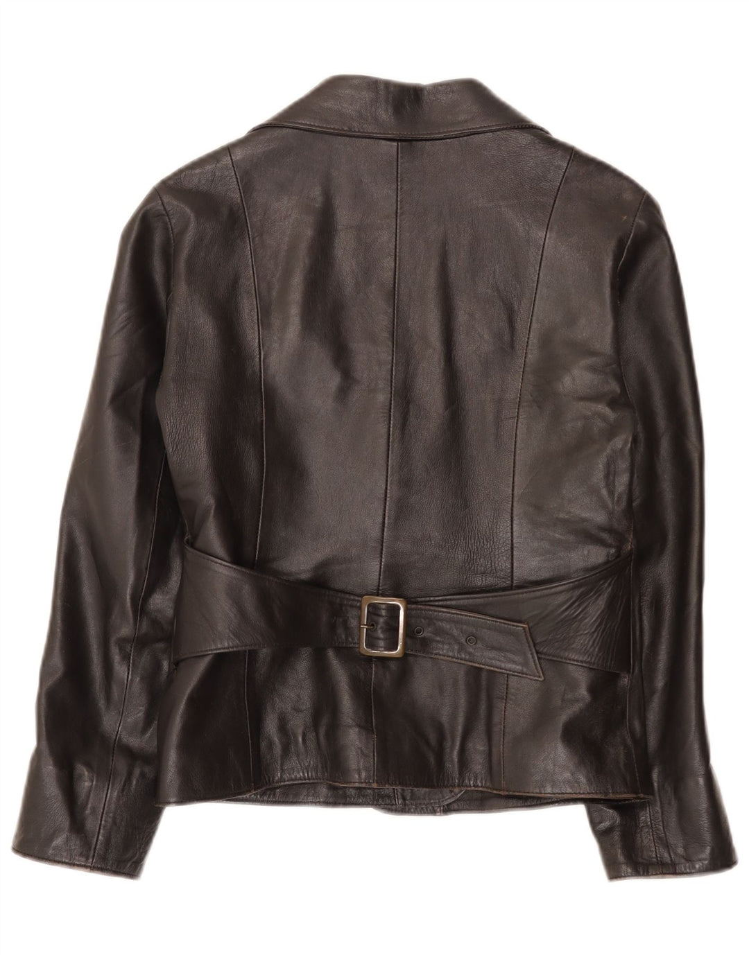 Jaqueta blazer feminina vintage de couro com 1 botão IT 46 grande preta