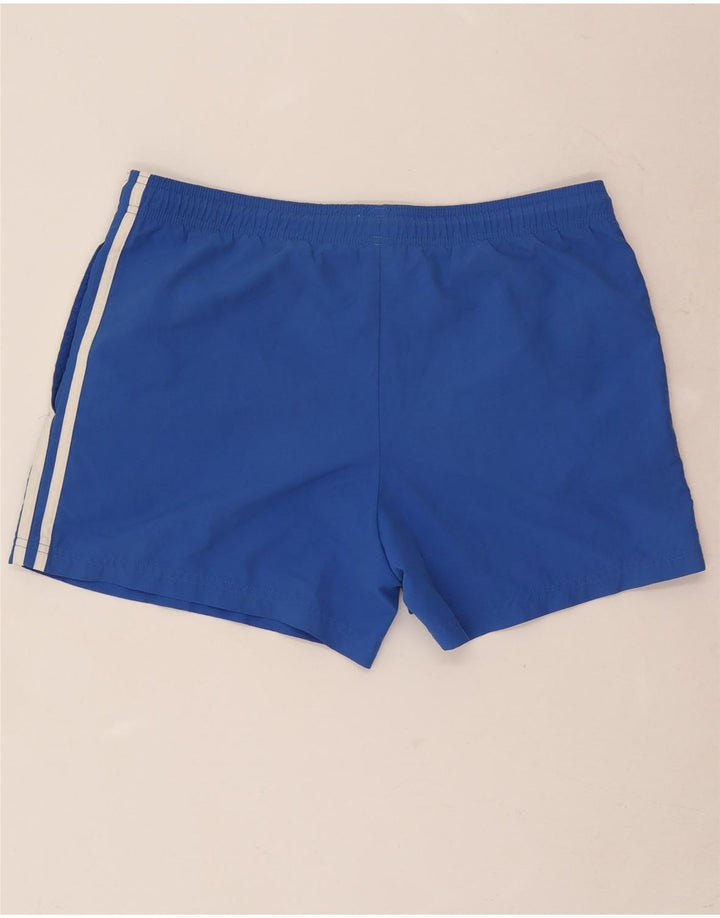 Shorts esportivos gráficos masculinos Adidas médio azul poliéster