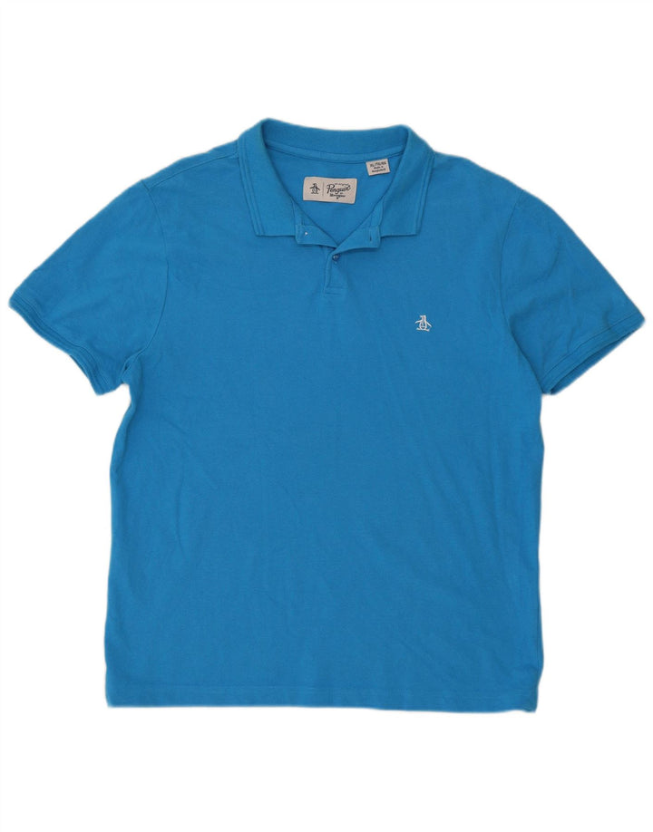 Camisa polo masculina Penguin XL algodão azul