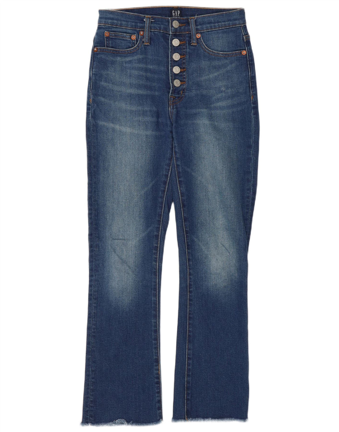 Jeans recortados femininos Gap IT 42/44 médio W28 L26 algodão azul