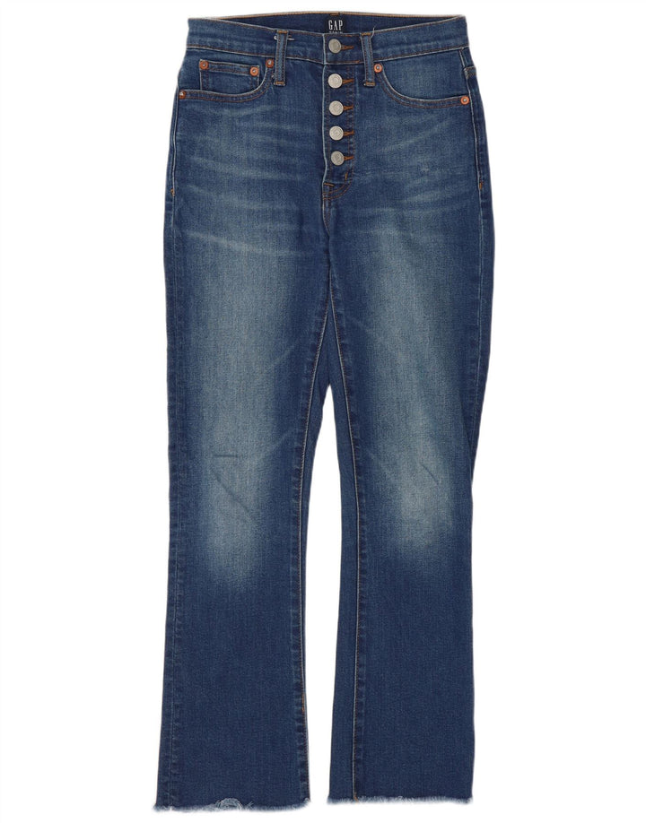Jeans recortados femininos Gap IT 42/44 médio W28 L26 algodão azul