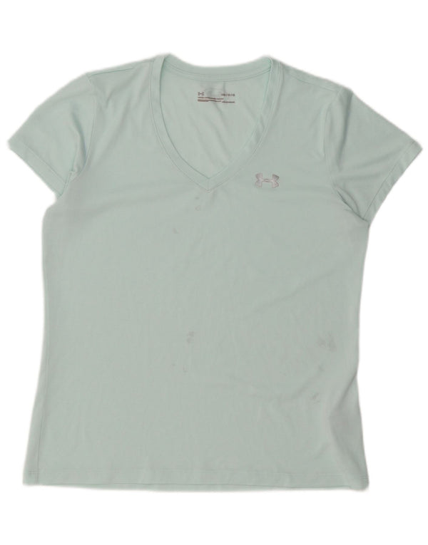 Camiseta feminina UNDER ARMOUR Heat Gear UK 14 poliéster turquesa médio