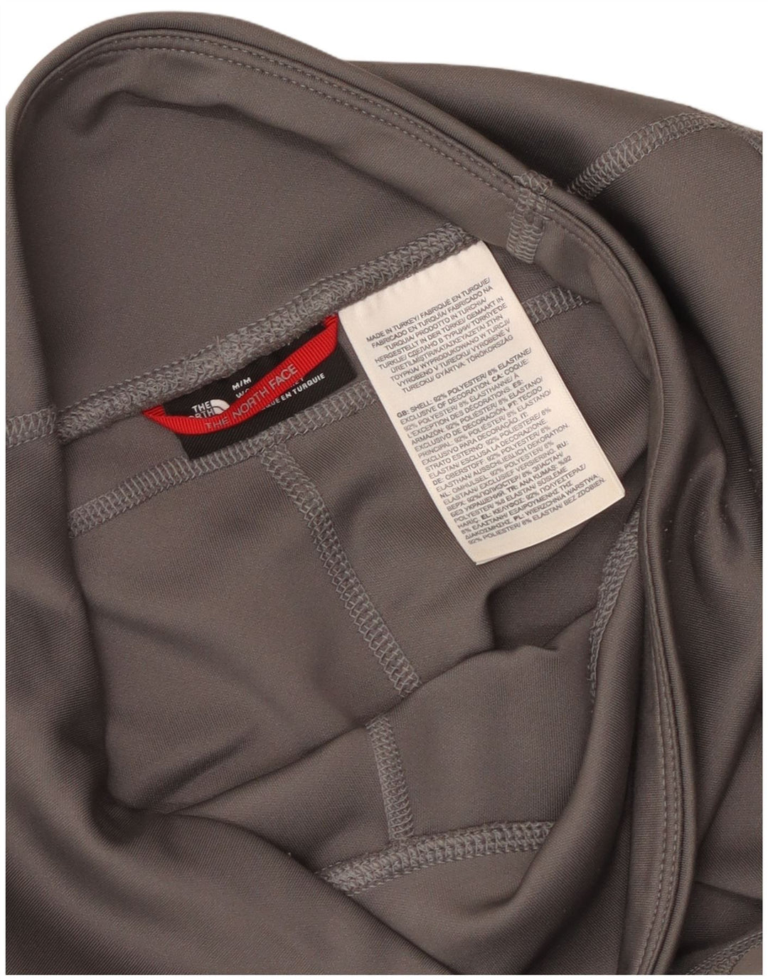 Leggings gráficas femininas The North Face UK 12 poliéster cinza médio