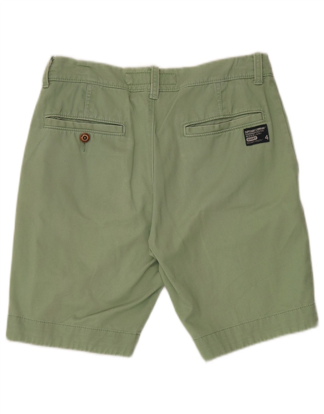 Shorts chino masculino SUPERDRY pequeno W32 algodão verde