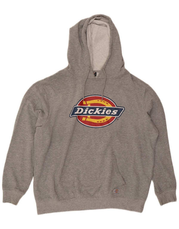 Suéter com capuz gráfico masculino Dickies 2XL algodão manchado cinza