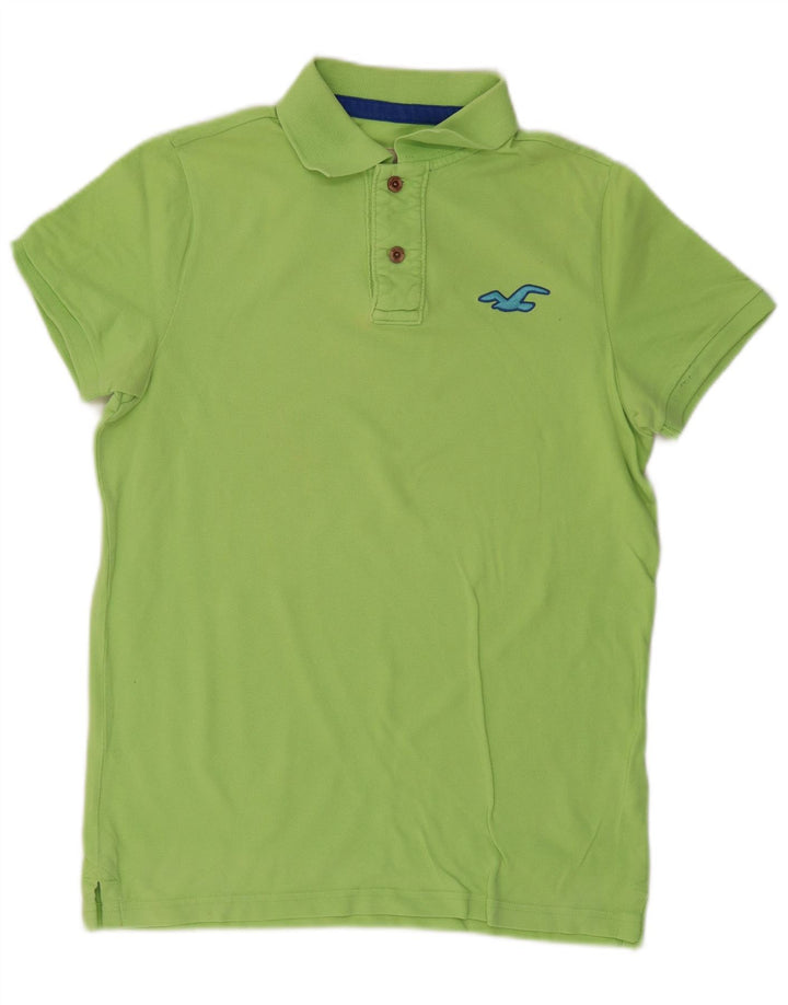 Camisa polo masculina HOLLISTER de algodão verde médio