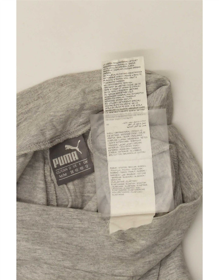 Leggings Puma Feminino UK 12 Algodão Cinza Médio