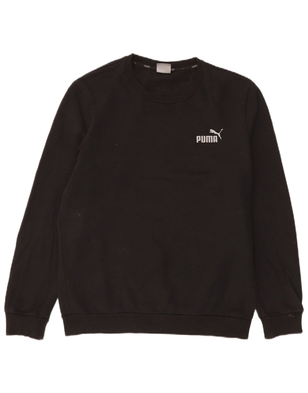 Puma moletom masculino jumper pequeno algodão preto