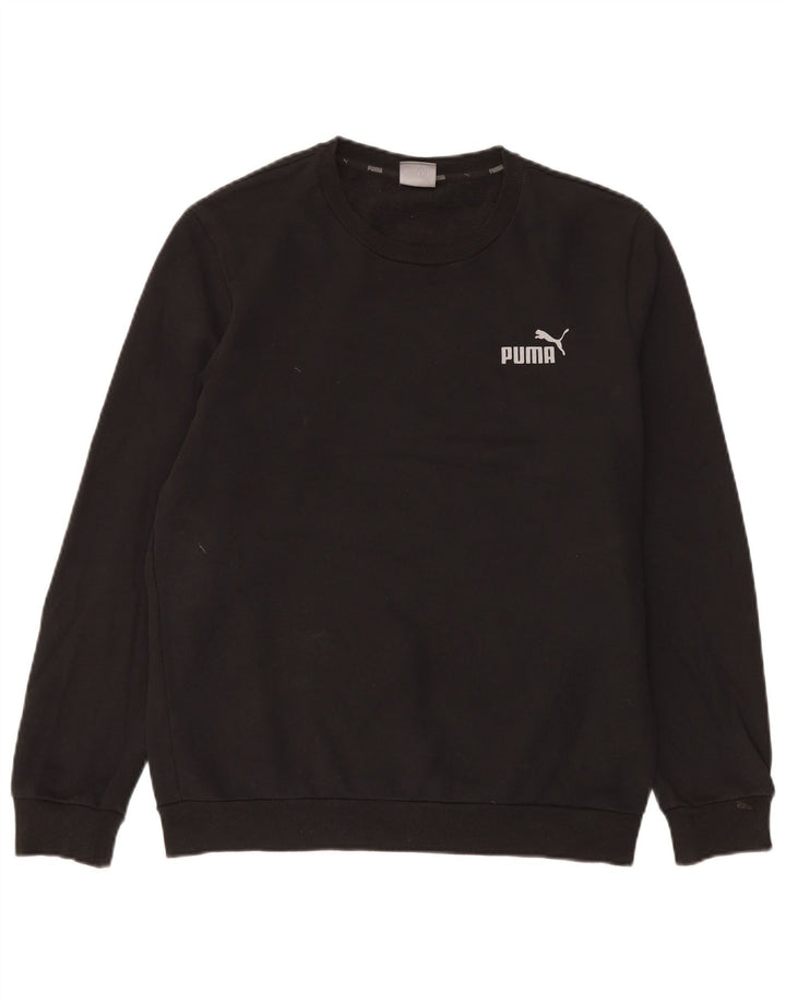 Puma moletom masculino jumper pequeno algodão preto