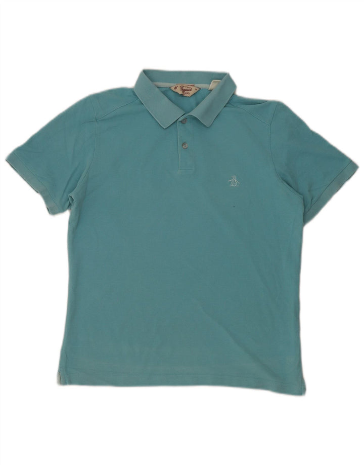 Camisa polo masculina PENGUIN turquesa média