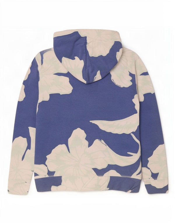 Tommy Hilfiger moletom com capuz gráfico masculino XL azul floral algodão