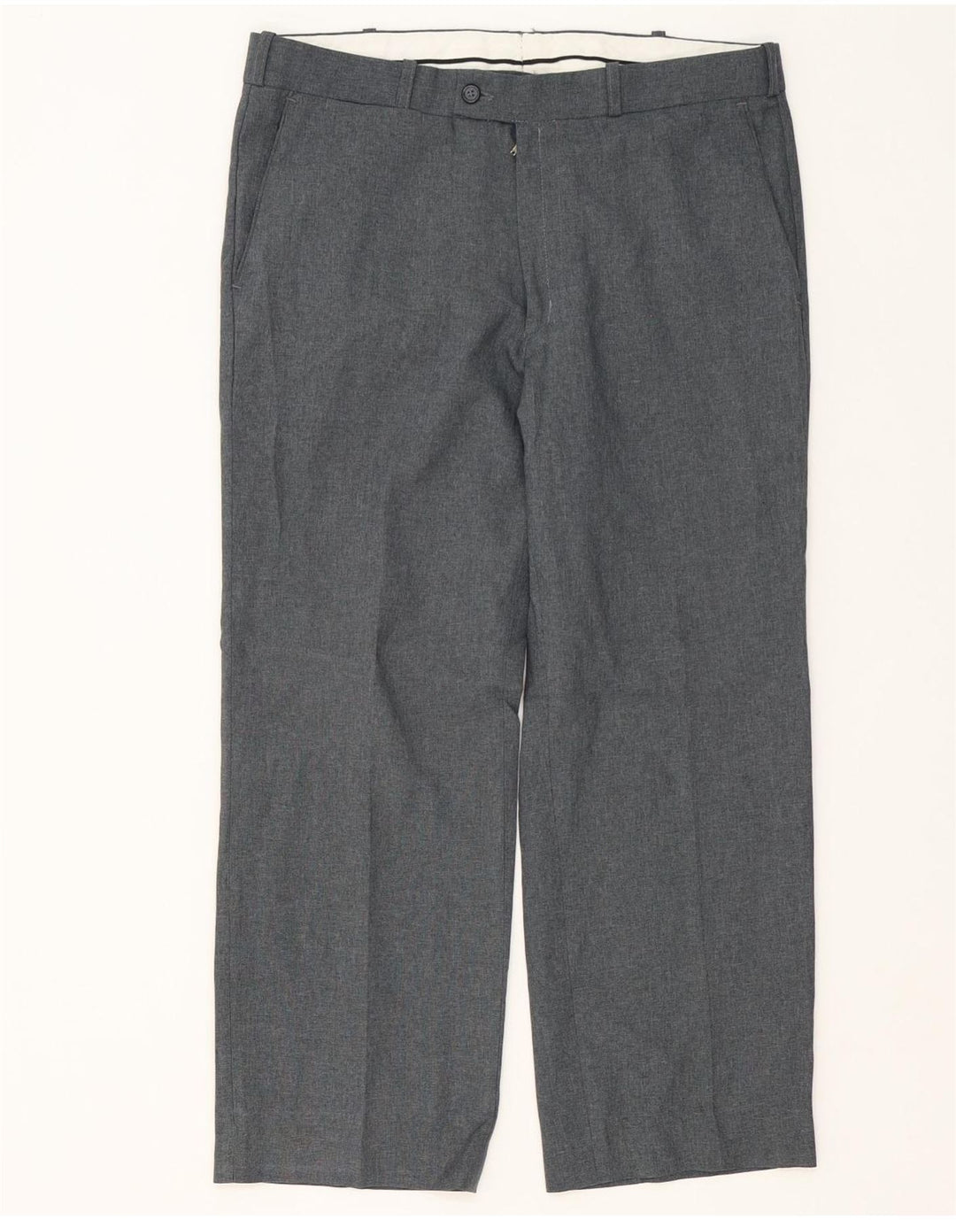 Calça masculina Farah com perna larga W32 L26 poliéster cinza