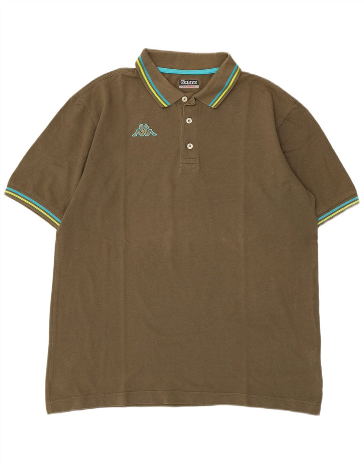 Camisa polo masculina Kappa XL algodão cáqui
