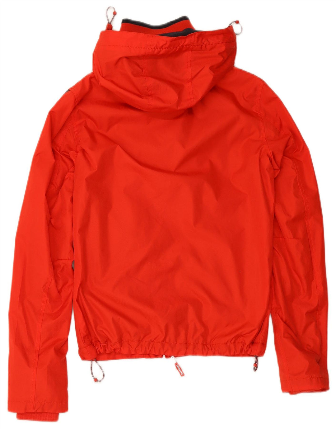 Jaqueta de chuva feminina com capuz gráfico SUPERDRY UK 6 XS poliéster vermelho