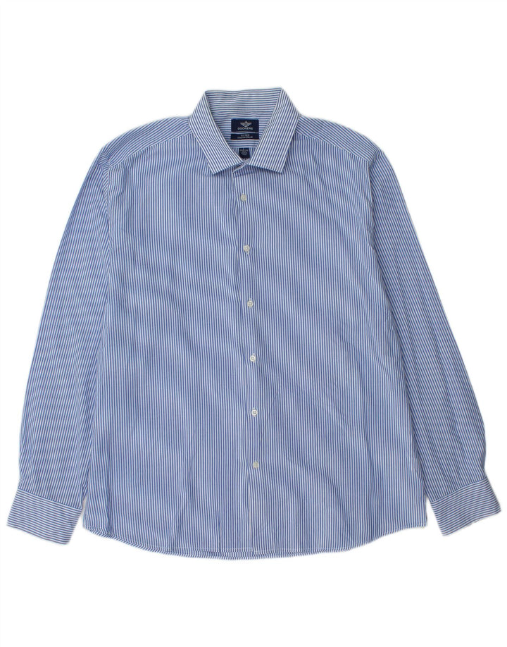 Camisa masculina Dockers tamanho 16 1/2 listra azul grande