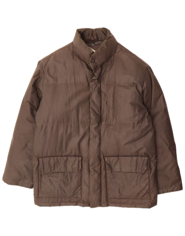 Jaqueta masculina acolchoada Ciesse Piumini com ajuste solto IT 48 algodão marrom pequeno