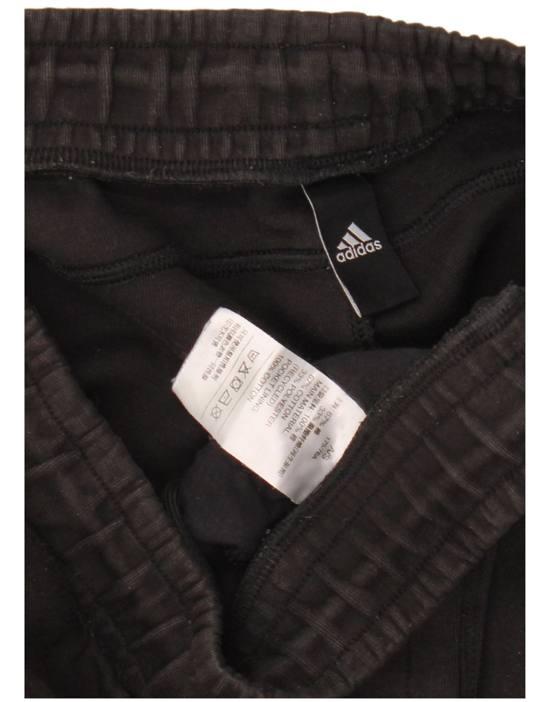 ADIDAS Womens Tracksuit Pants Joggers UK 10 Pequeno Algodão Preto