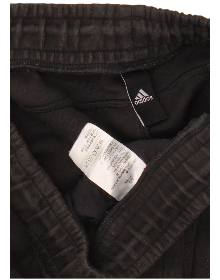 ADIDAS Womens Tracksuit Pants Joggers UK 10 Pequeno Algodão Preto